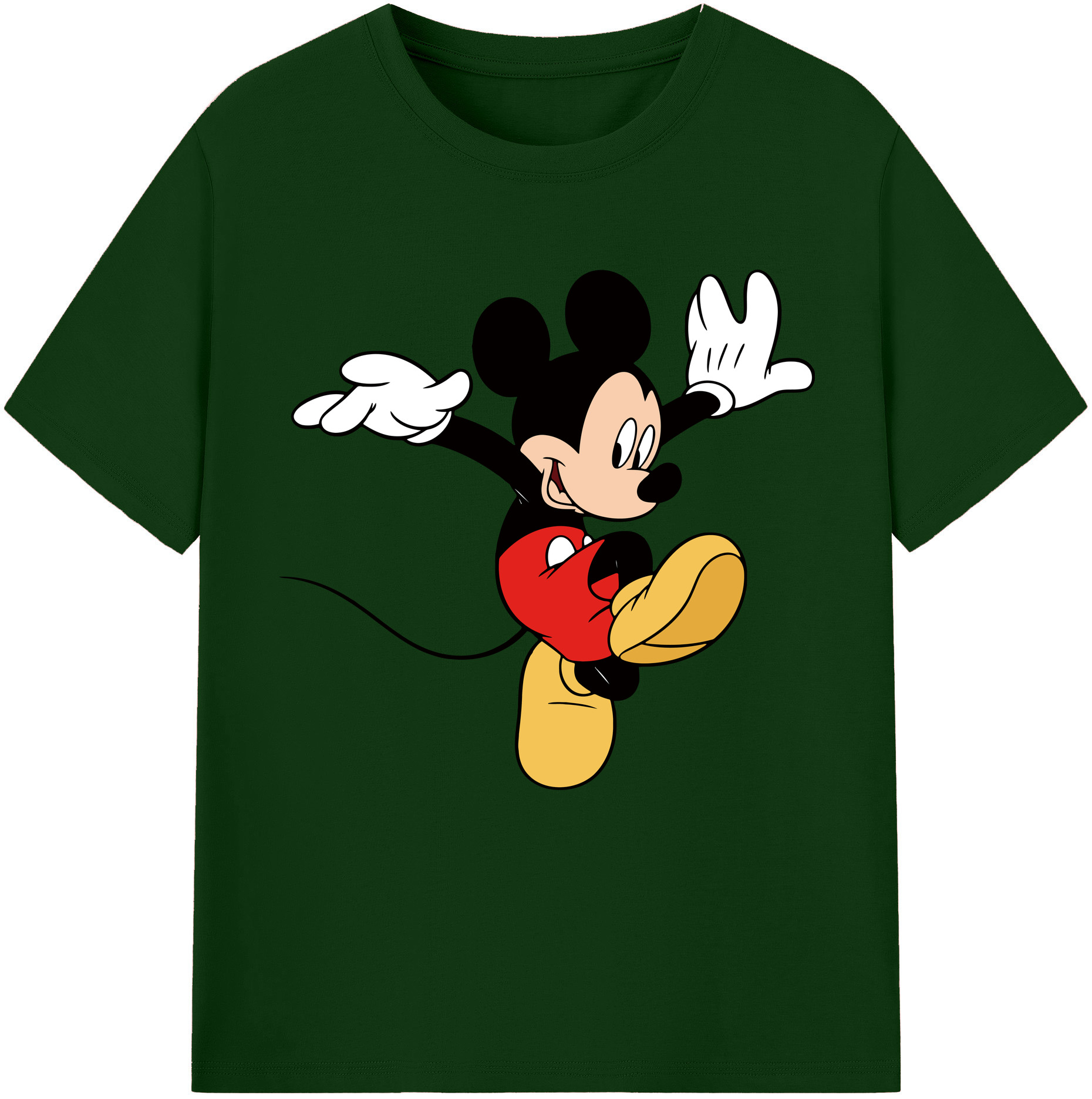 （画像用） ミッキーマウス Mickey Mouse 綿100％半袖Tシャツ（フロントプリント）